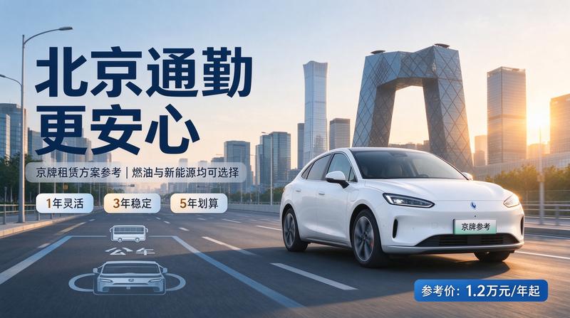京牌租赁流程示意图，展示专业签约服务